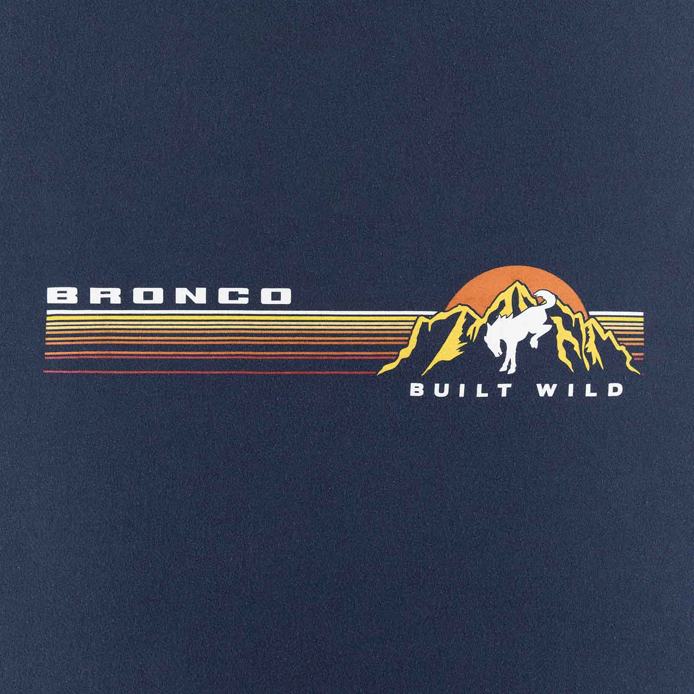 Ford Bronco Built Wild Mens Navy Long Sleeve Shirt - Image 5