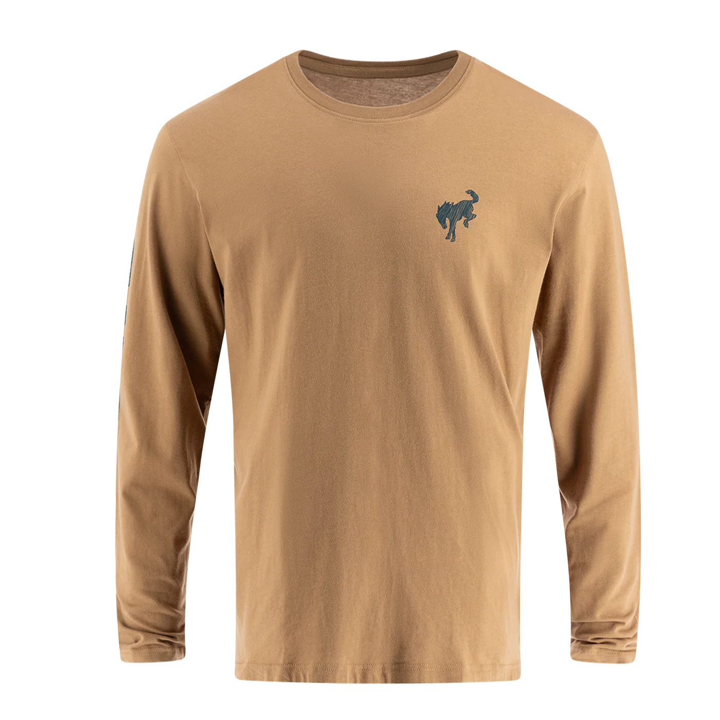 Ford Bronco Mens Illustrated Patriotic Graphic Long Sleeve Shirt