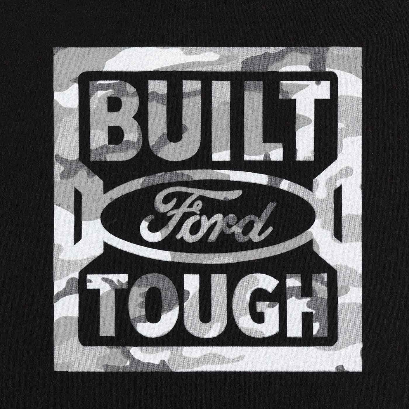 Built Ford Tough Womens Gray Camo Logo T-Shirt - Image 3