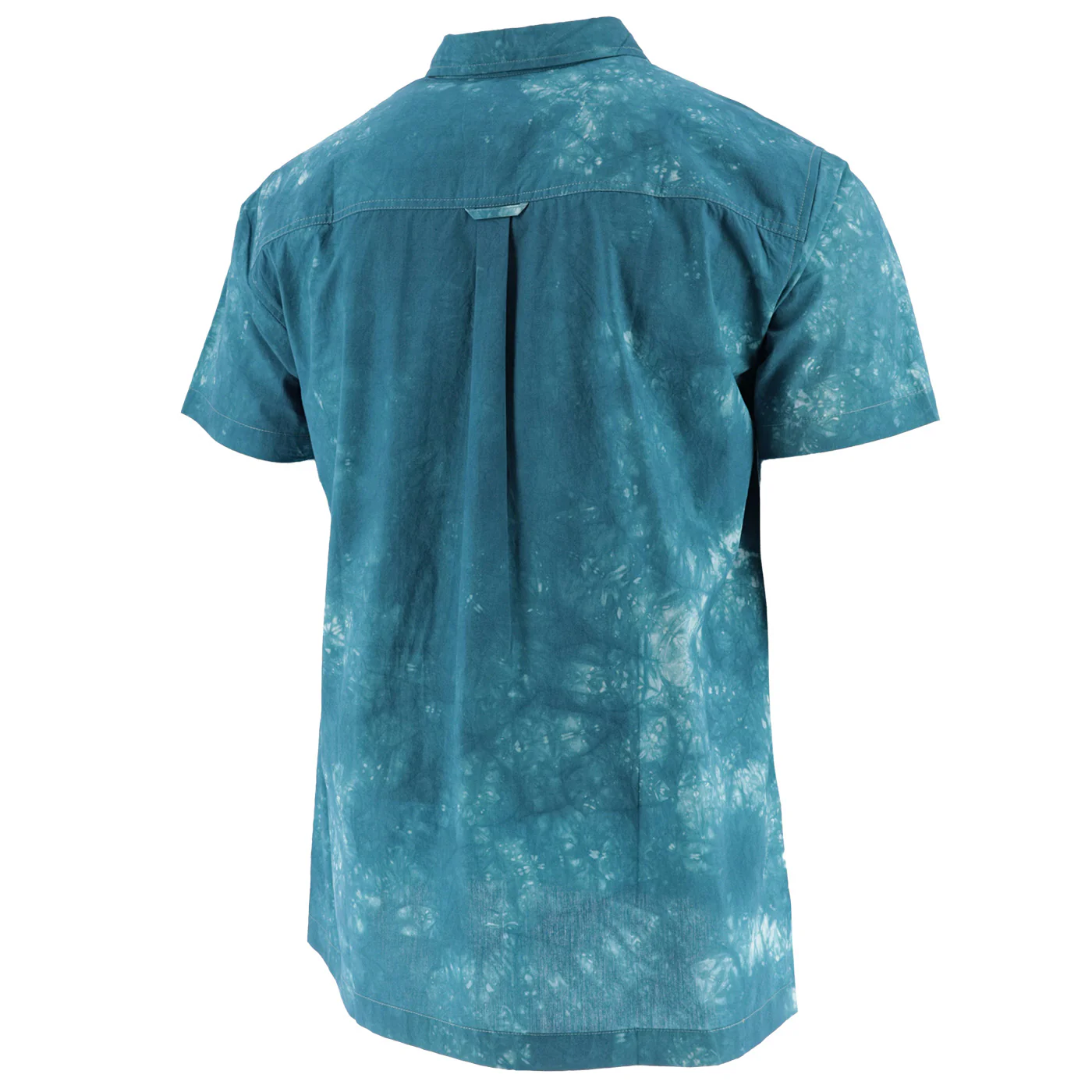 Ford Bronco Mens Teal Tie Dye Button Up Shirt - Image 6
