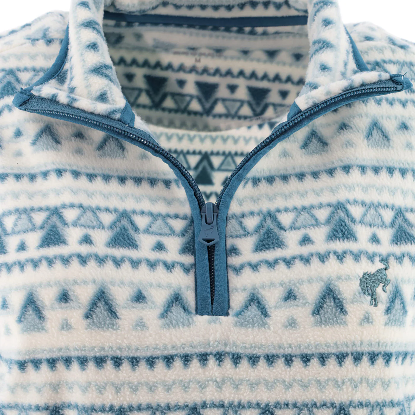 Ford Bronco Womens Aztec Print Fleece Pullover Quarter Zip - Image 5