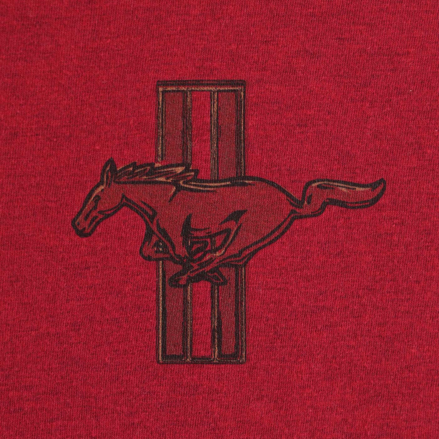 Ford Mustang Mens Red American Muscle Graphic T-Shirt - Image 6