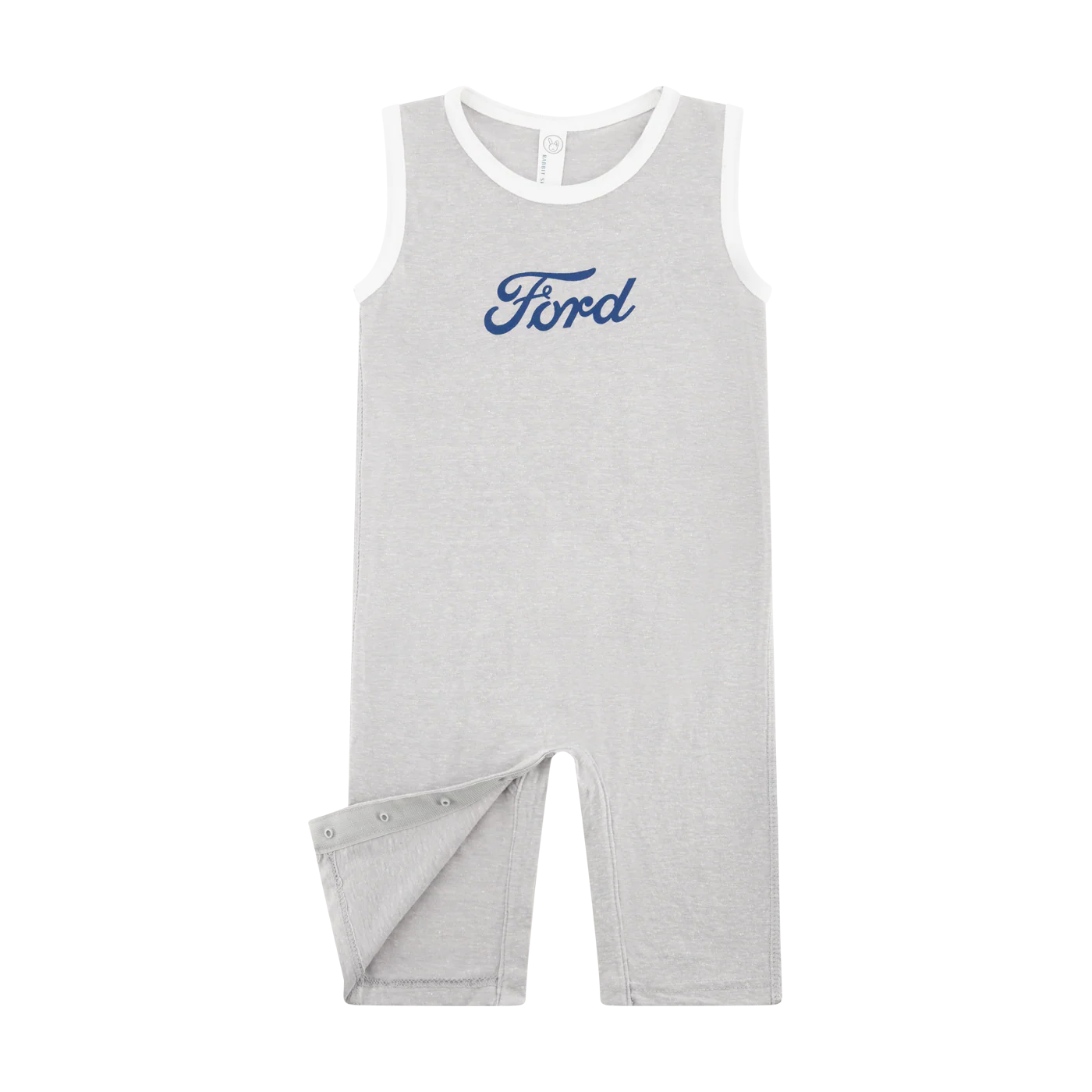 Ford Script Gray Tank Top Baby Romper - Image 3