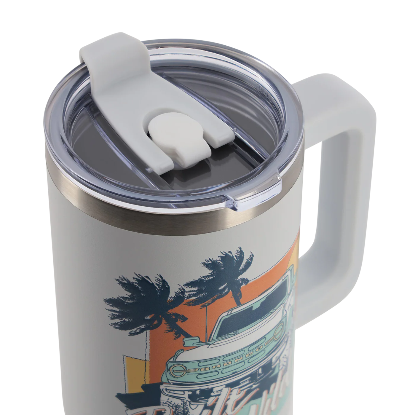 Ford Bronco Built Wild Gray 40oz Stainless Steel Tumbler - Image 4