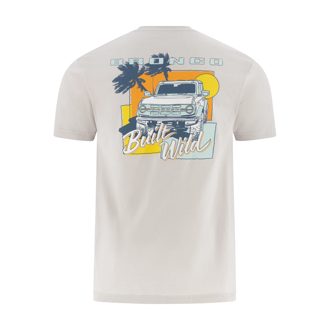 Ford Bronco Built Wild Mens Gray T-Shirt - Image 4