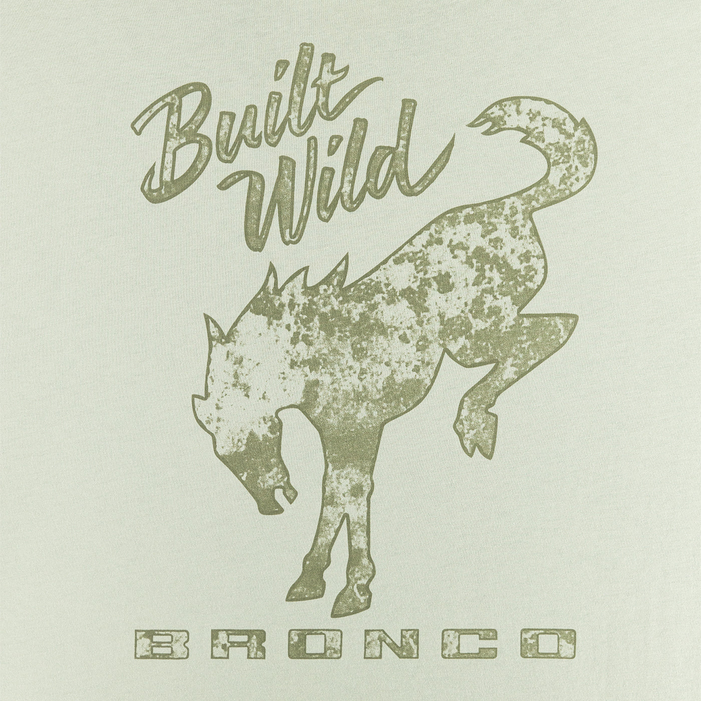 Ford Bronco Built Wild Mens Sage Green T-Shirt - Image 6