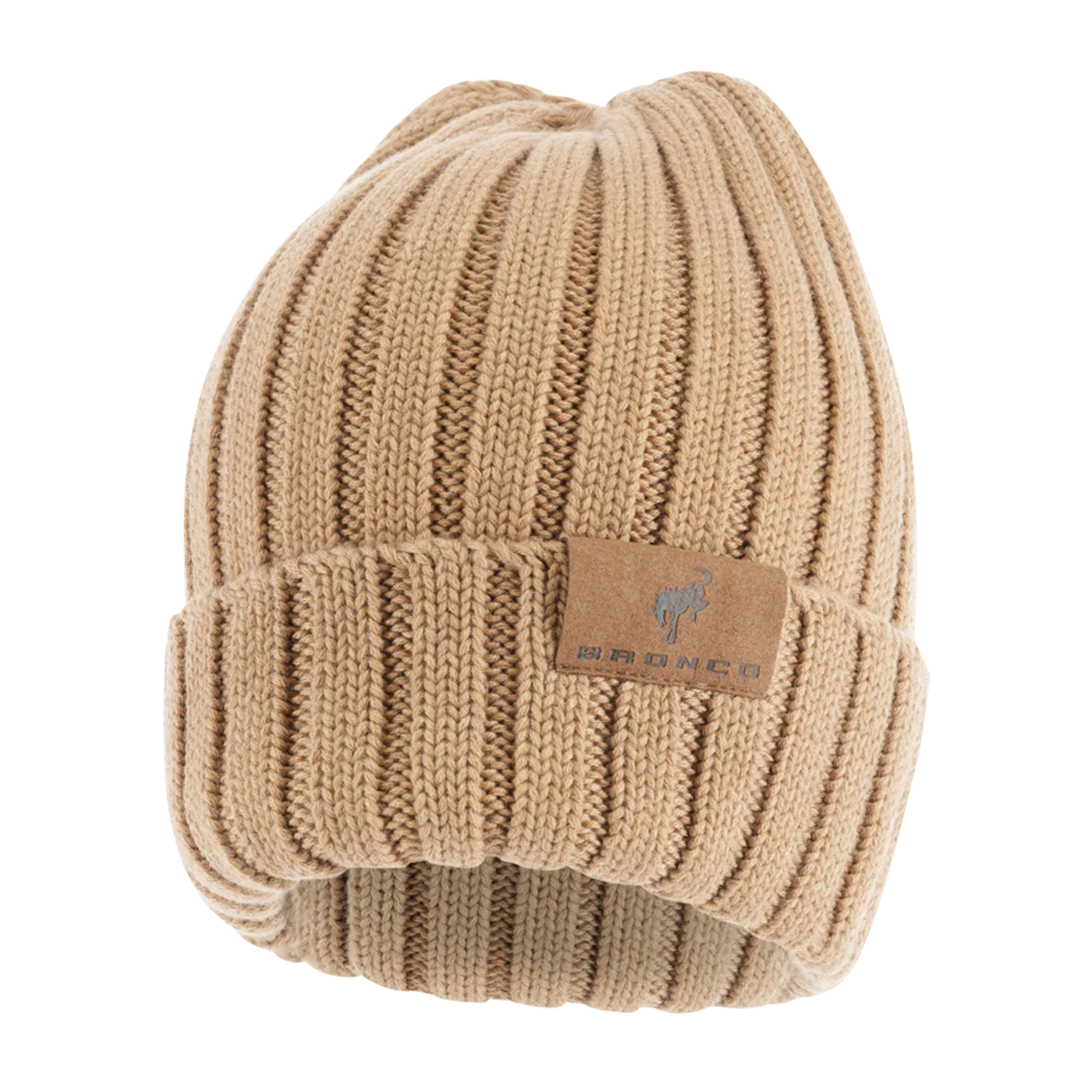 Ford Bronco Khaki Chunky Merino Wool Knit Hat - Image 4