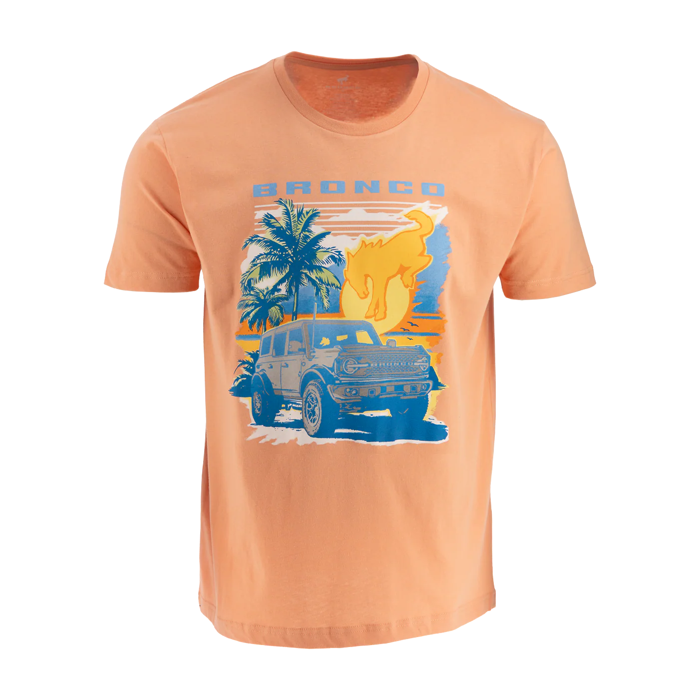 Ford Bronco Mens Cool Summer Orange Short Sleeve T-Shirt
