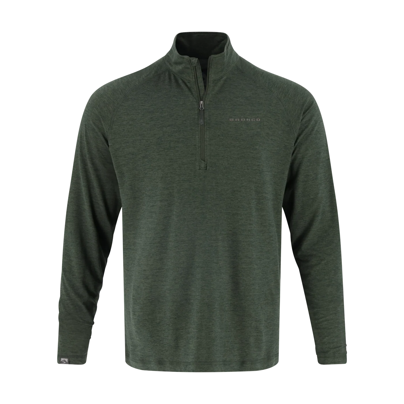 Ford Bronco Mens Green Pullover Quarter Zip