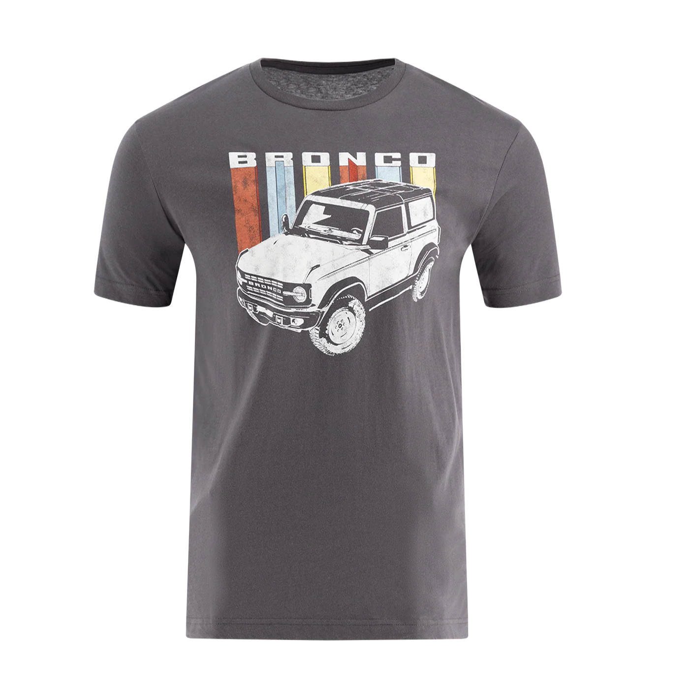 Ford Bronco Mens Retro Primary Color Graphic T-Shirt
