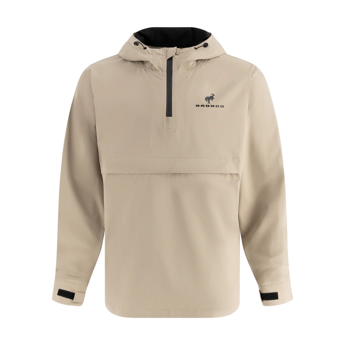 Ford Bronco Mens Tan Quarter Zip Windbreaker Jacket