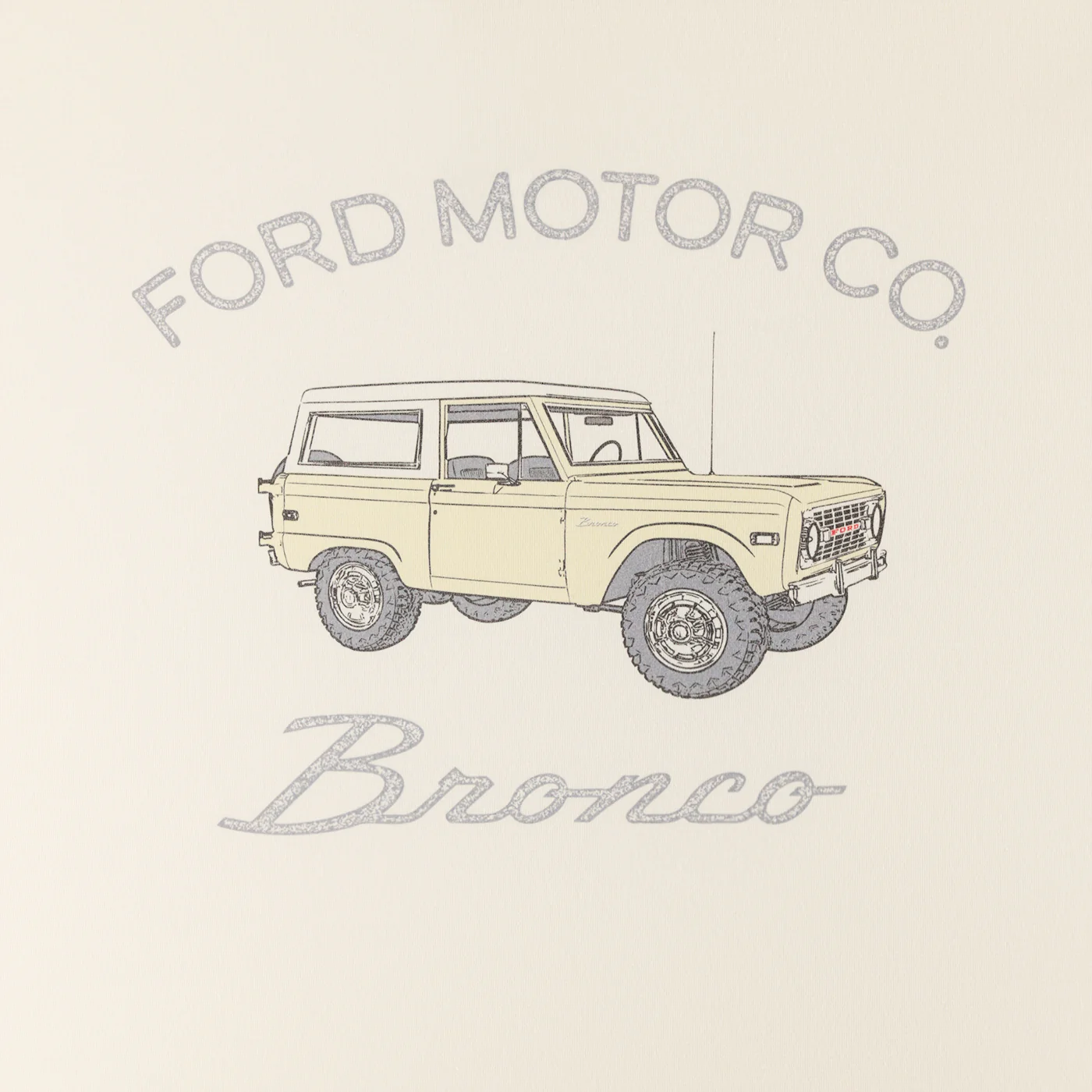 Ford Bronco Vintage Womens Cream Graphic T-Shirt - Image 6
