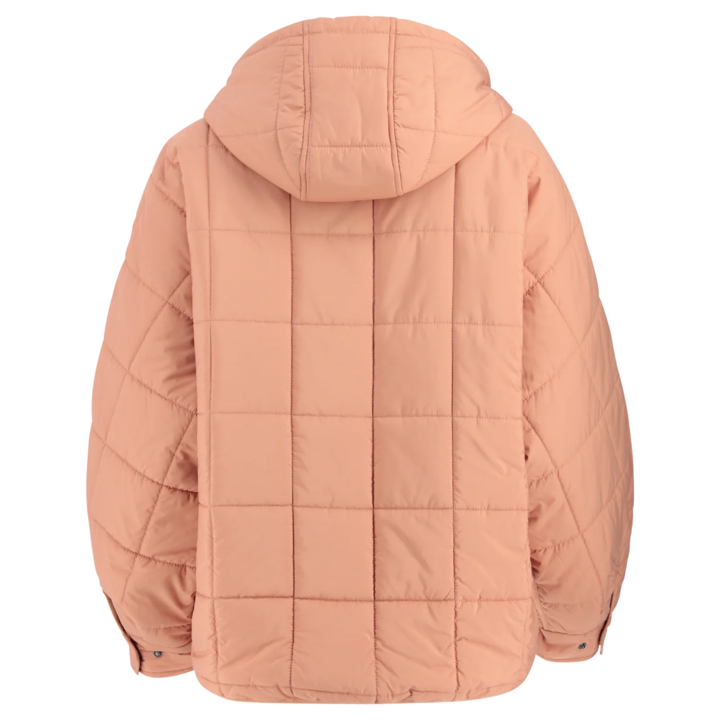Ford Bronco Womens Pink High Low Quilted Puffer Jacket - Image 5