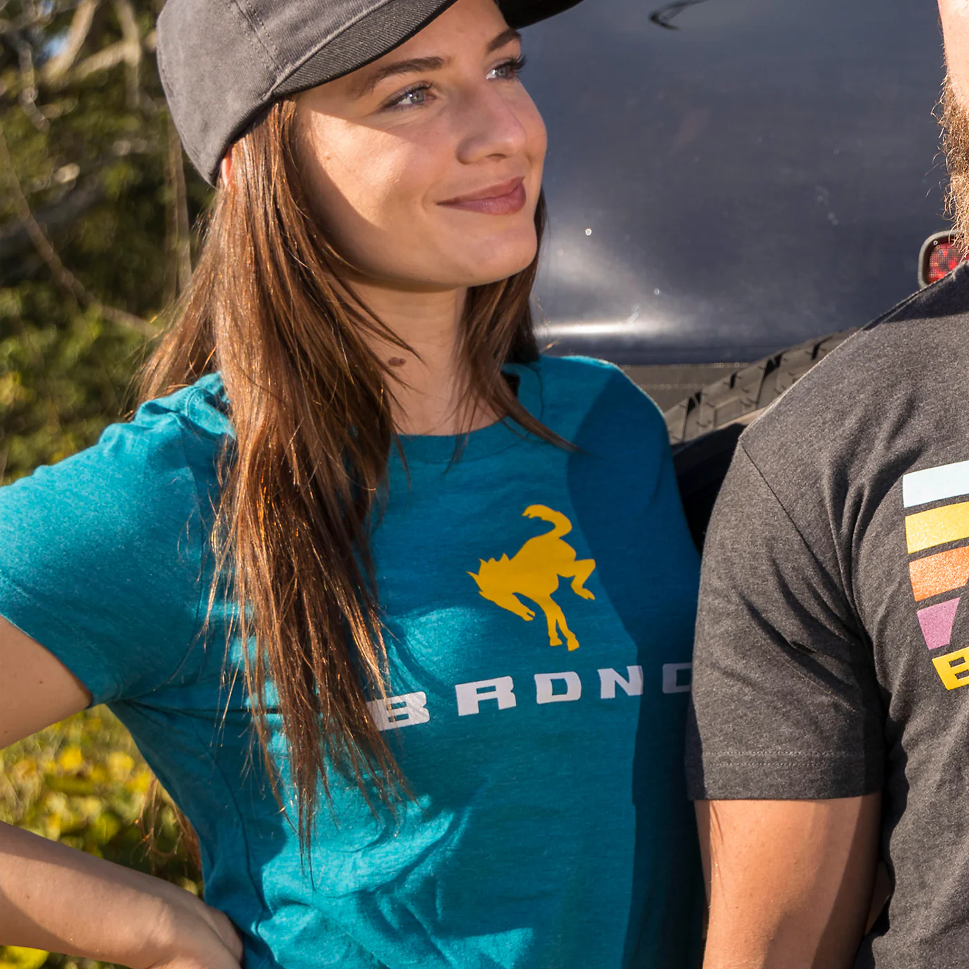 Ford Bronco Womens Stacked Logo T-Shirt - Image 4