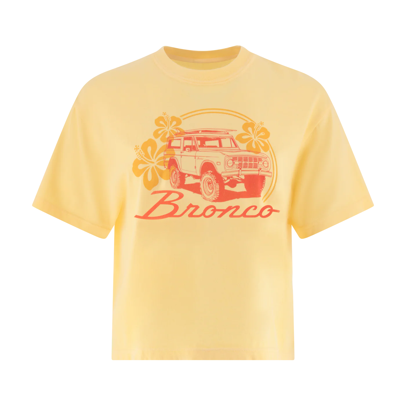 Ford Bronco Womens Light Yellow Graphic T-Shirt