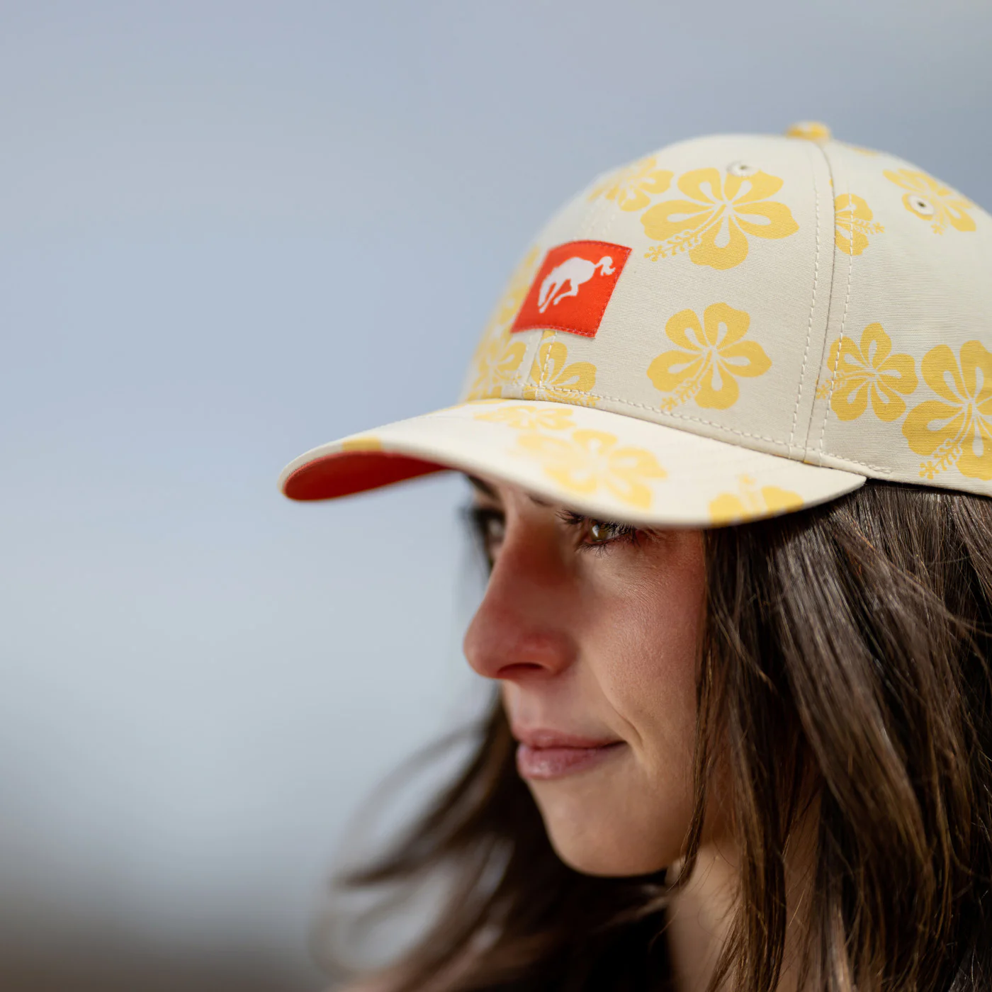 Ford Bronco Light Yellow Floral Snapback Hat - Image 2