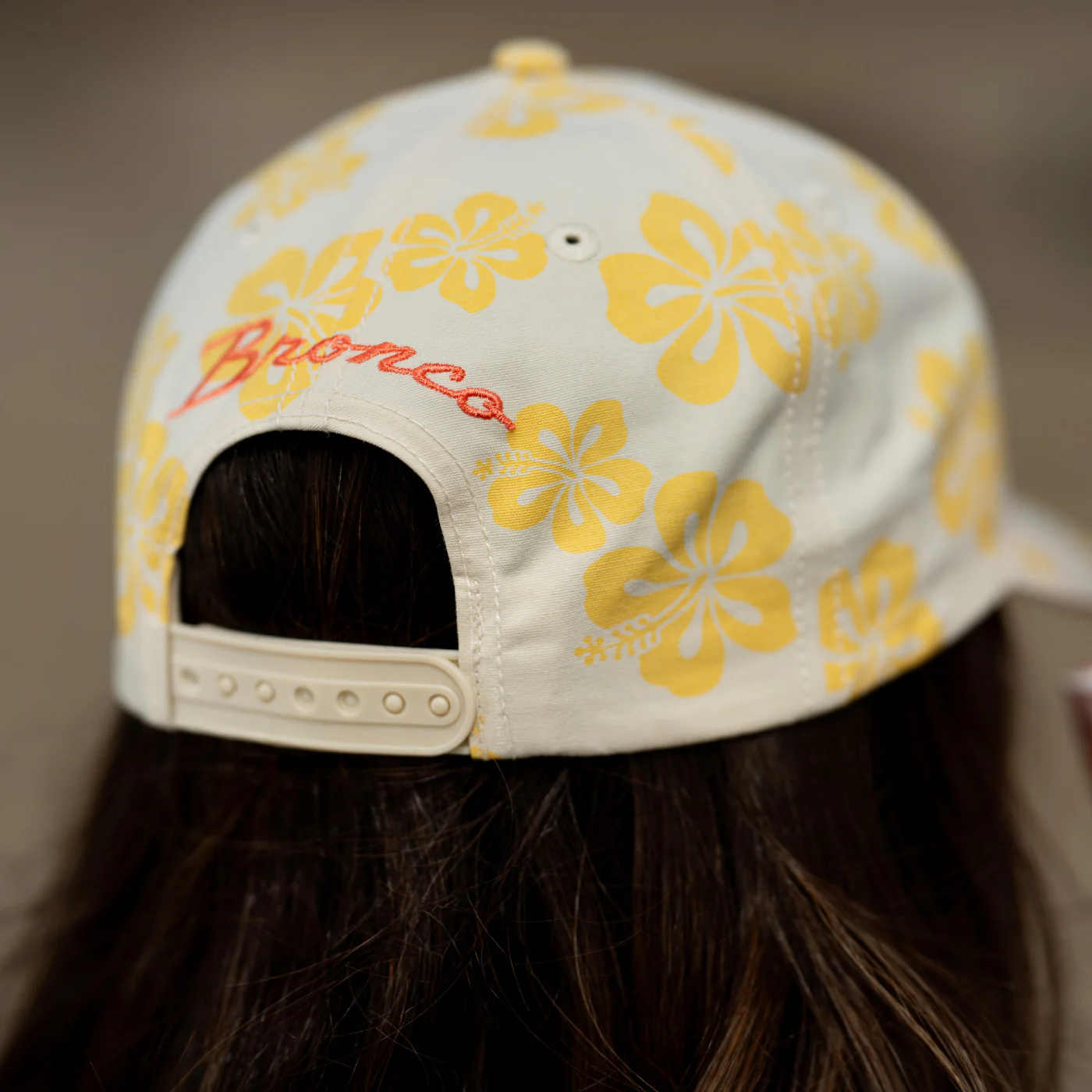 Ford Bronco Light Yellow Floral Snapback Hat - Image 3