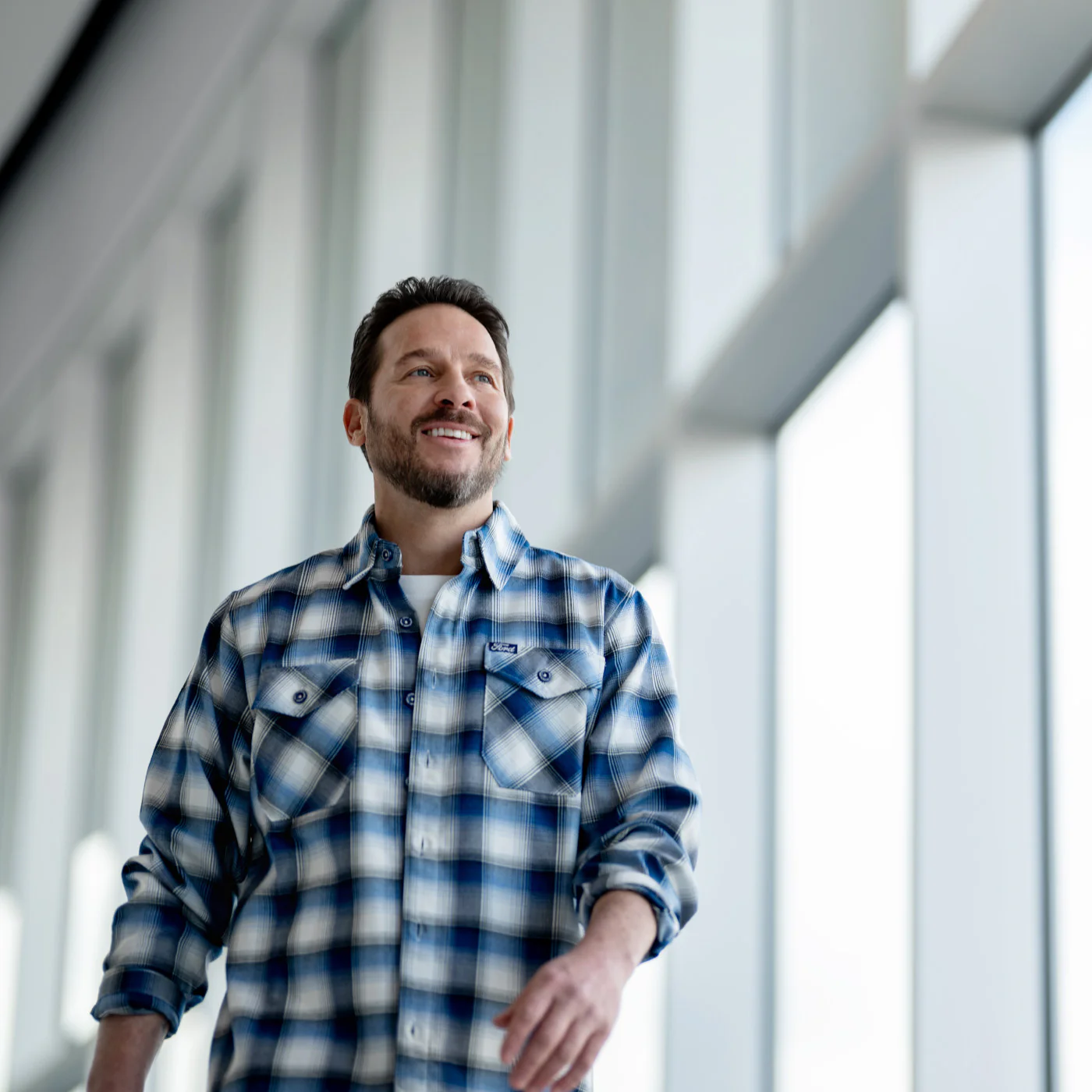 Ford Dixxon Blue Flannel Shirt - Image 5