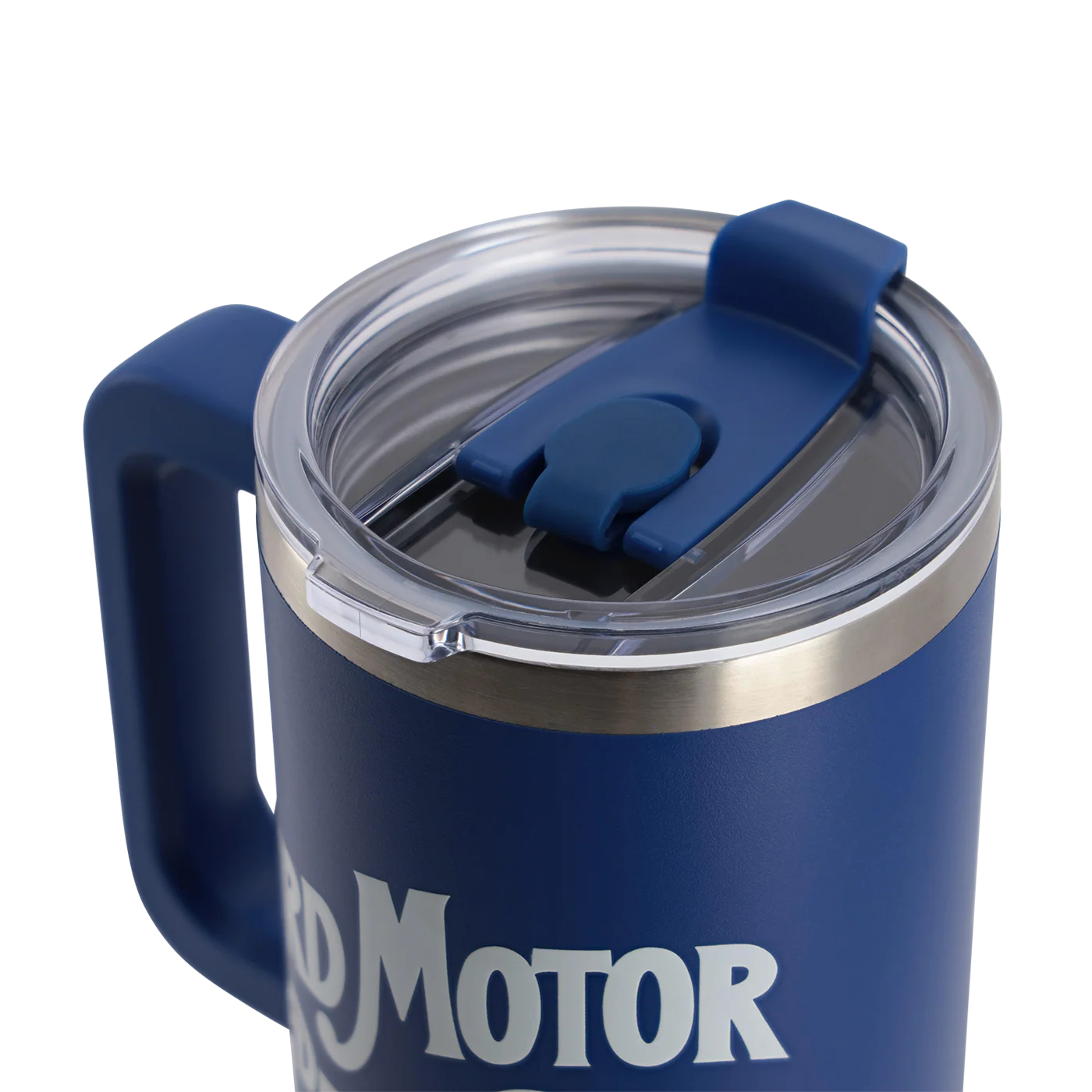 Ford Vintage Logo 40oz Navy Blue Stainless Steel Tumbler - Image 4