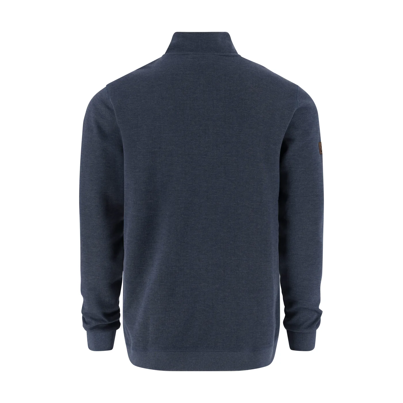 Ford Mens Heather Navy Quarter Zip Sweatshirt - Image 2