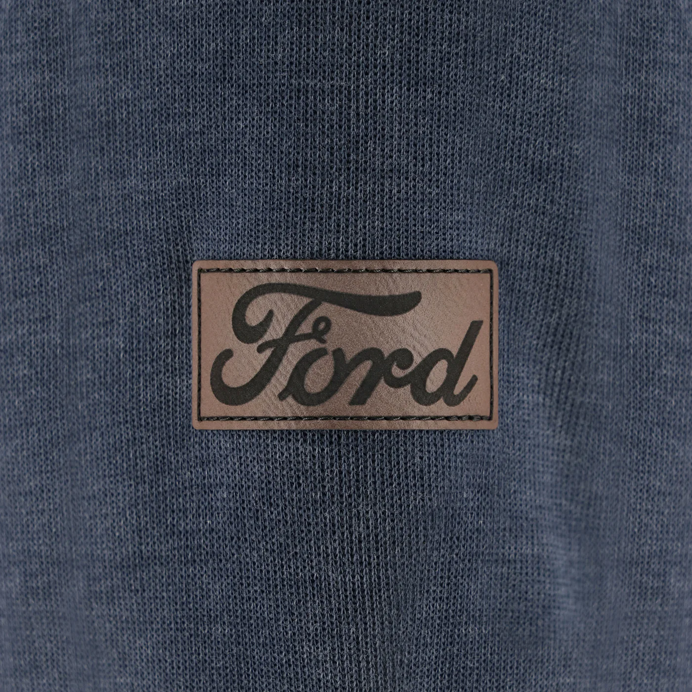 Ford Mens Heather Navy Quarter Zip Sweatshirt - Image 4