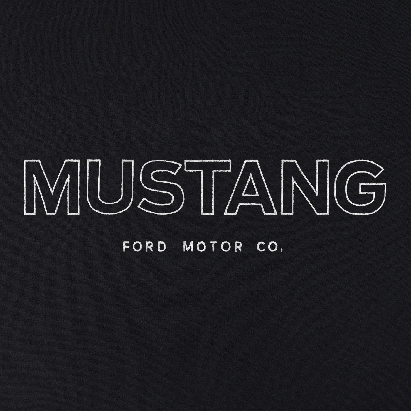 Ford Mustang Mens Black Block Letter Hoodie - Image 5