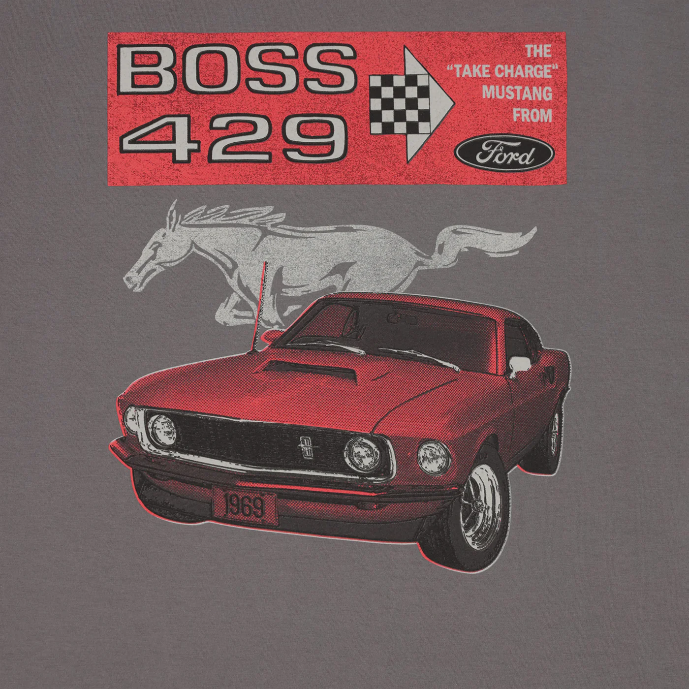 Ford Mustang Boss 429 Vintage Mens T-Shirt - Image 6