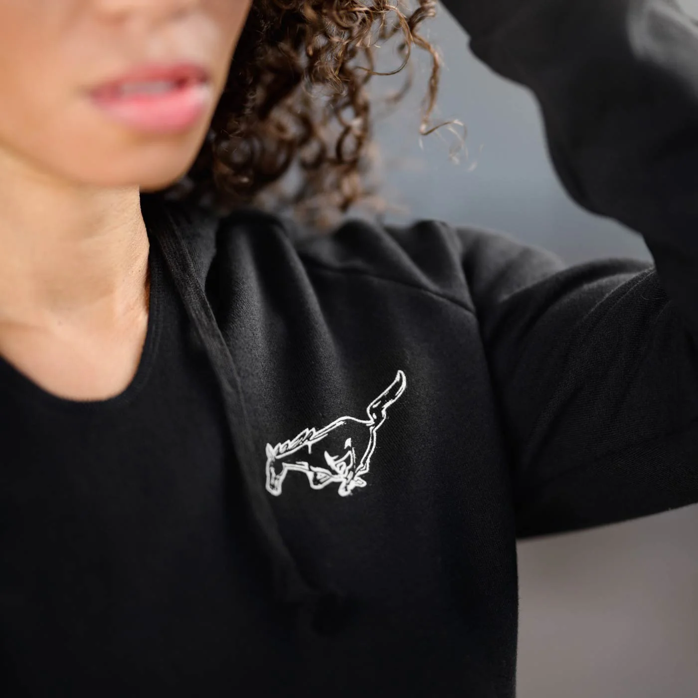 Ford Mustang Womens Pony Logo Graphic Hoodie - Image 6