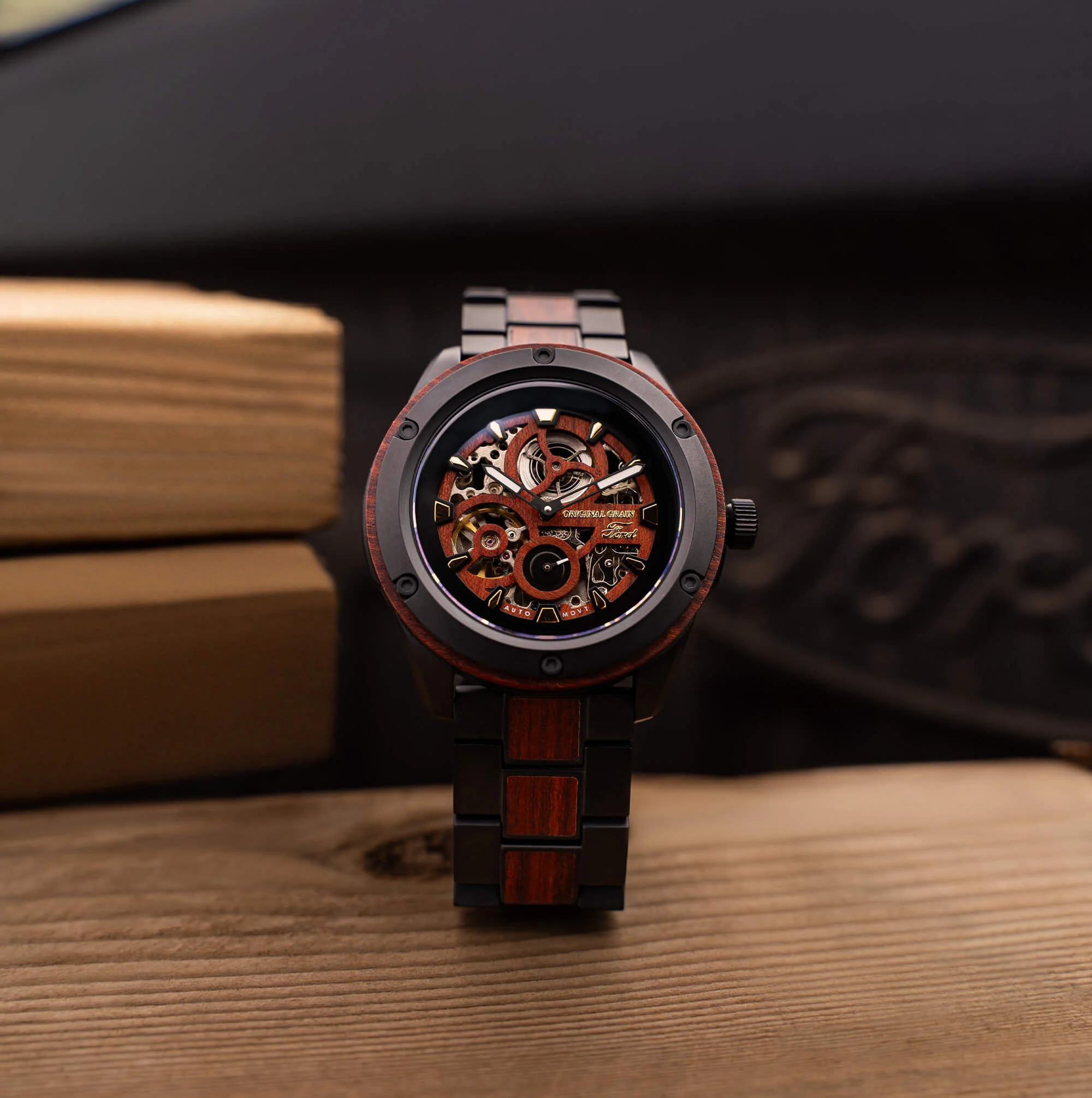 Ford x Original Grain Heritage Rugged Automatic 44mm Watch - Image 3