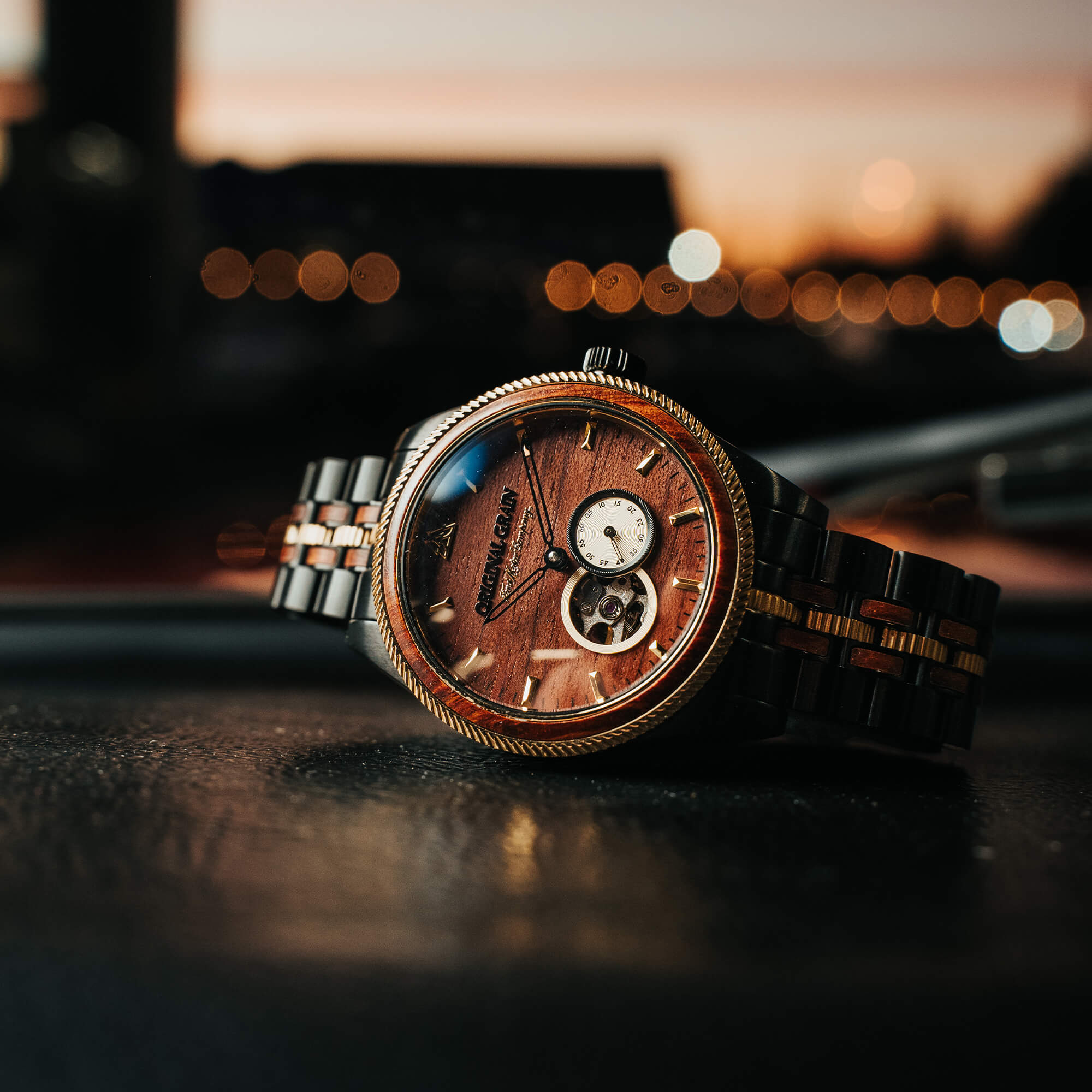 Ford x Original Grain Vintage Gold Automatic 40mm Watch - Image 2