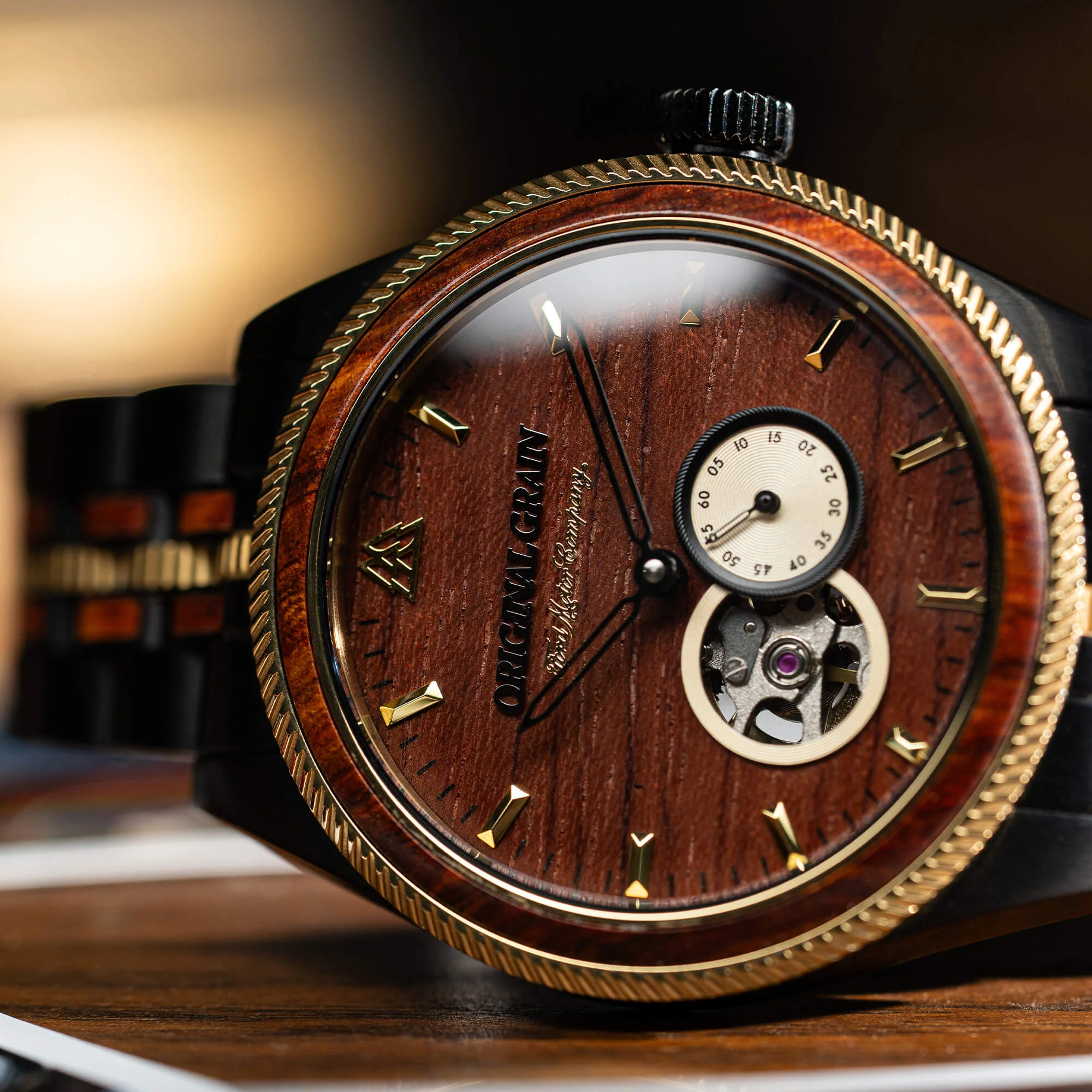 Ford x Original Grain Vintage Gold Automatic 40mm Watch - Image 4