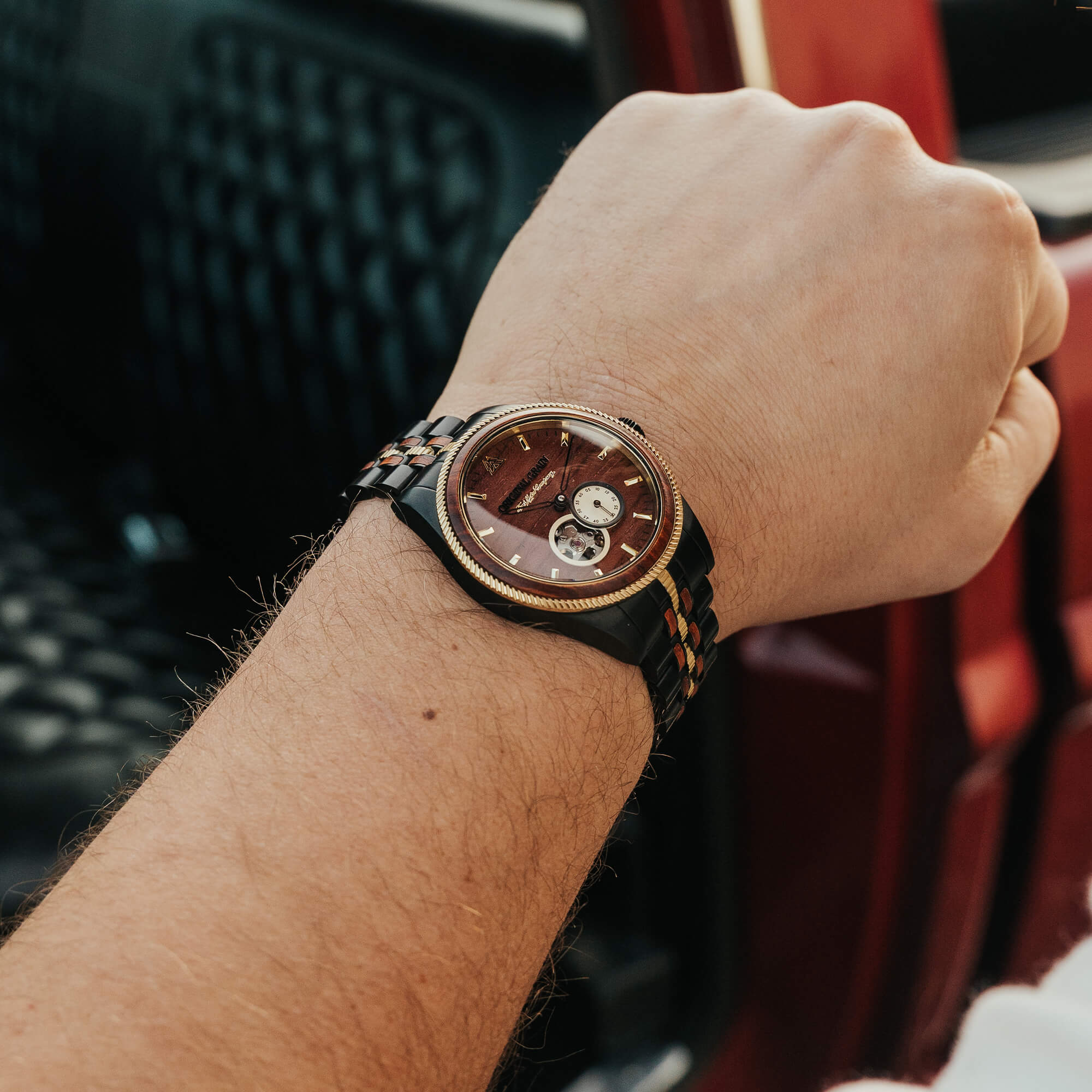 Ford x Original Grain Vintage Gold Automatic 40mm Watch - Image 5