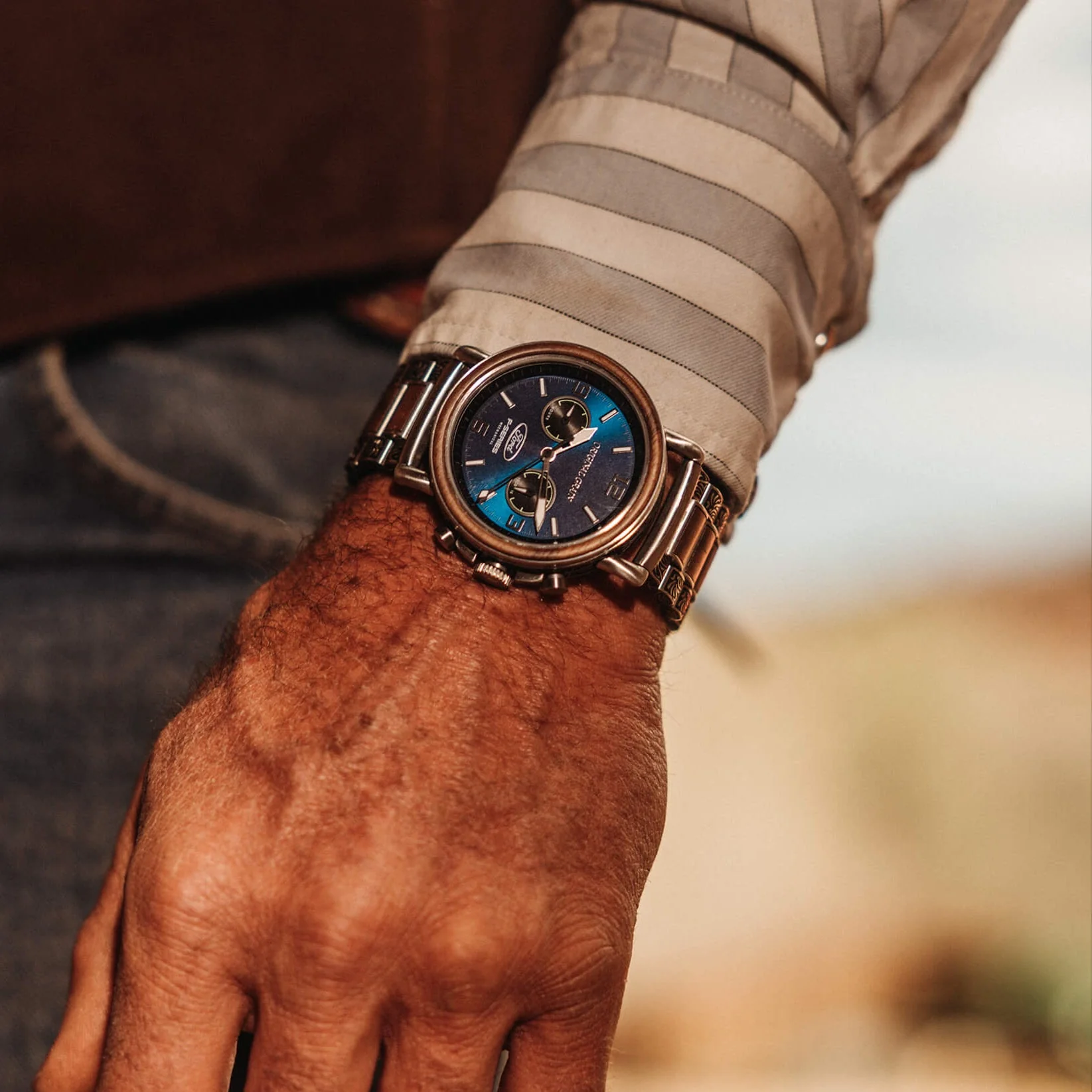 Ford x Original Grain Western Mechanical Chrono 44mm Watch - Image 5