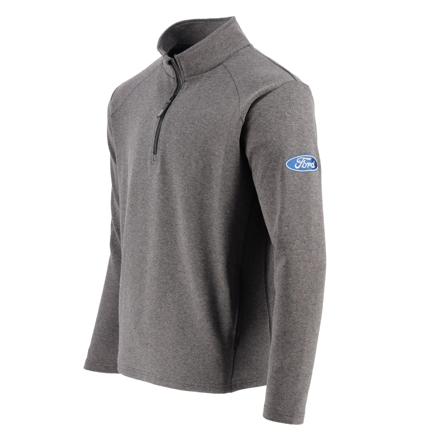 Ford Oval Logo Mens Long Sleeve Quarter Zip Sweatshirt - Image 3