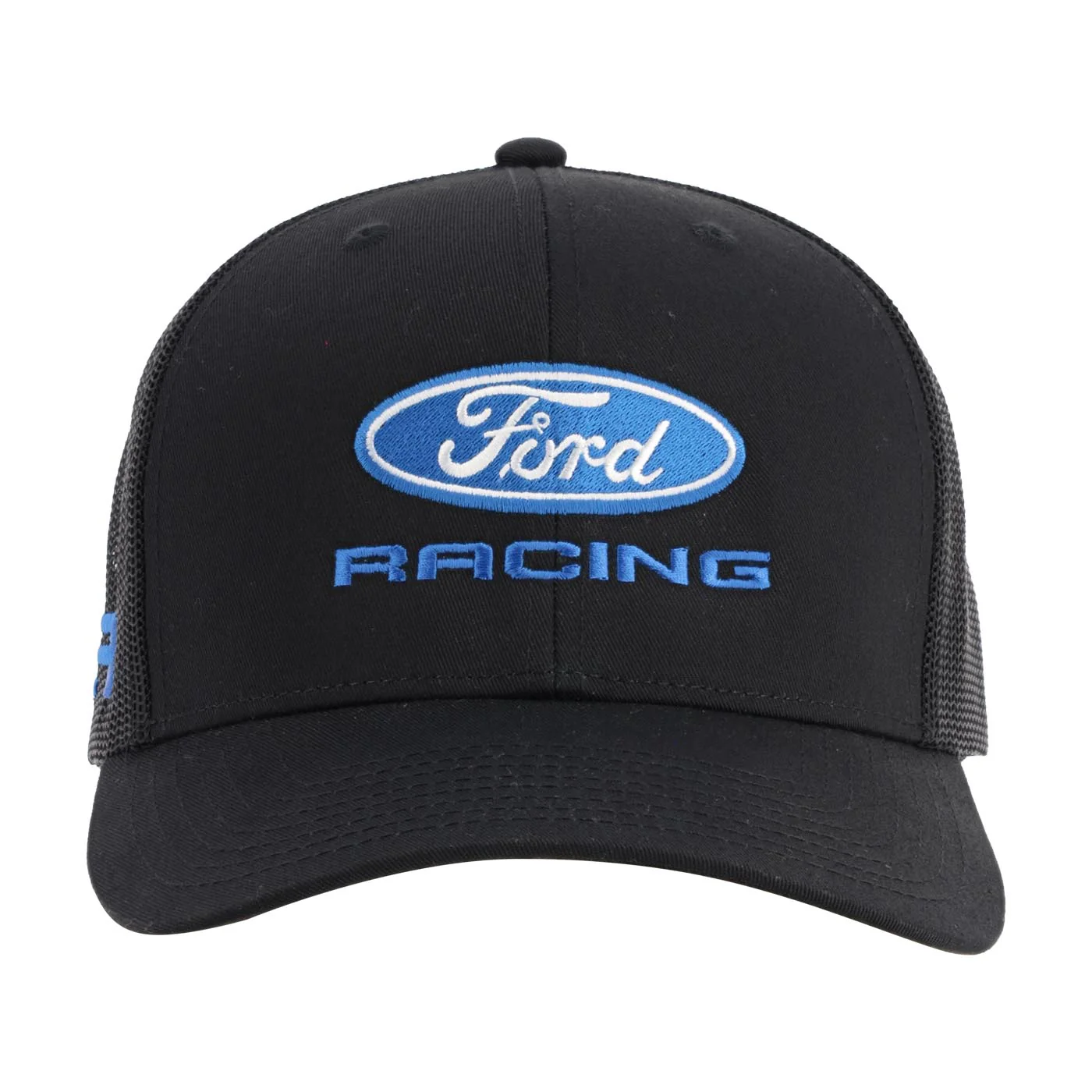 Ford Racing Logo Black Mesh Snapback Hat - Image 3