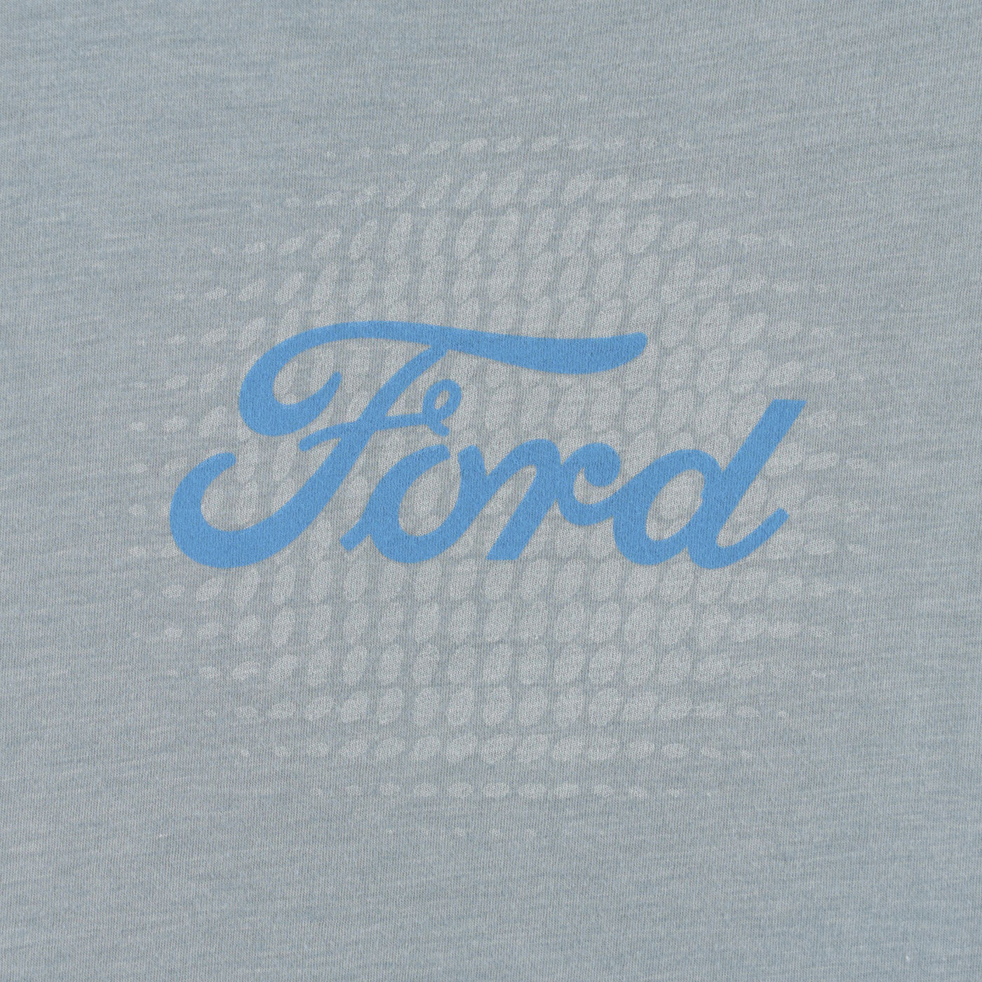 Ford Script Logo Light Blue Womens Razor Back T-Shirt - Image 3