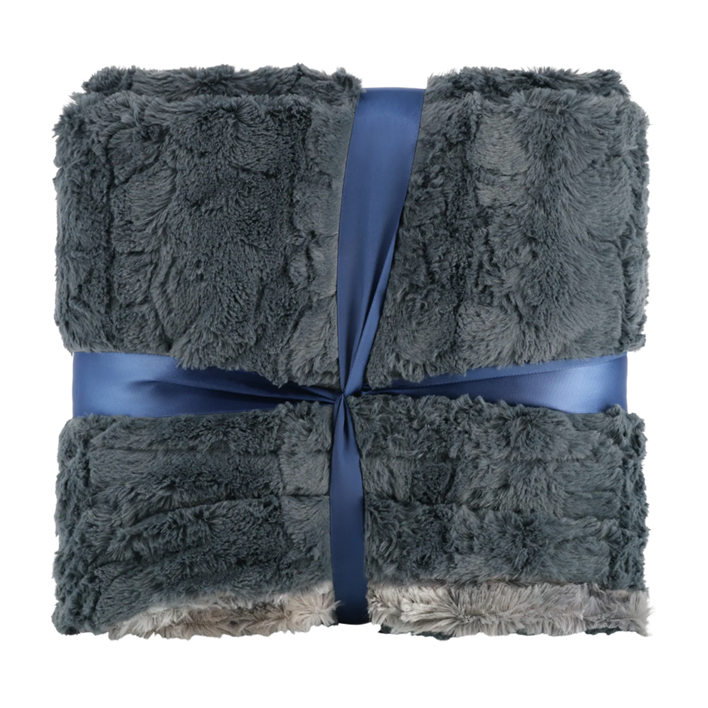 Ford Script 50" x 60" Gray Sherpa Blanket - Image 3