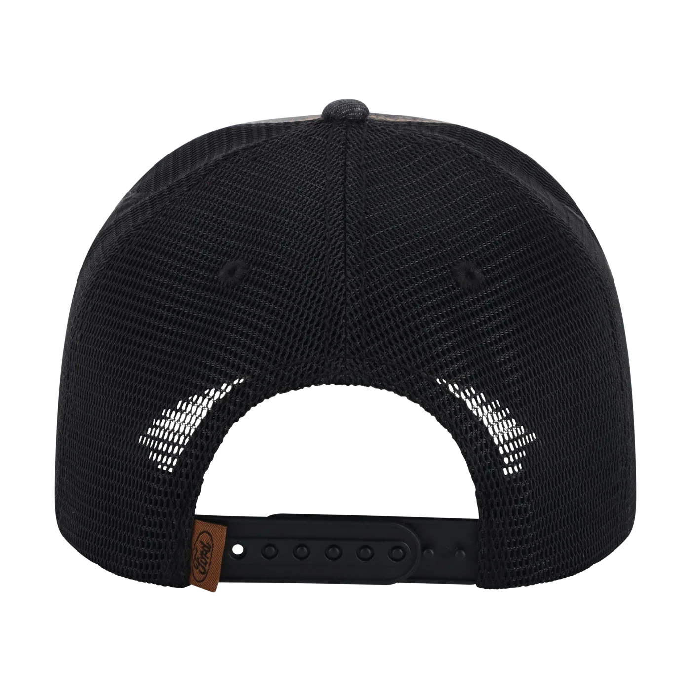 Built Ford Tough Suede Patch Denim Trucker Hat - Image 3
