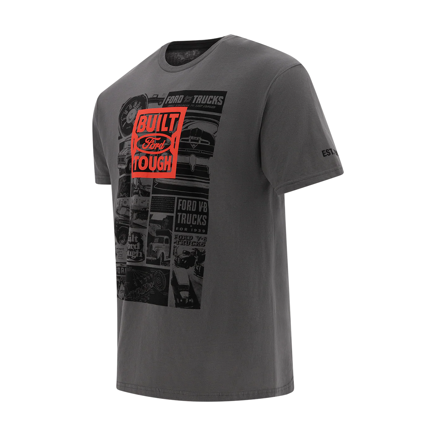 Built Ford Tough Mens Gray Collage Graphic T-Shirt - Image 5