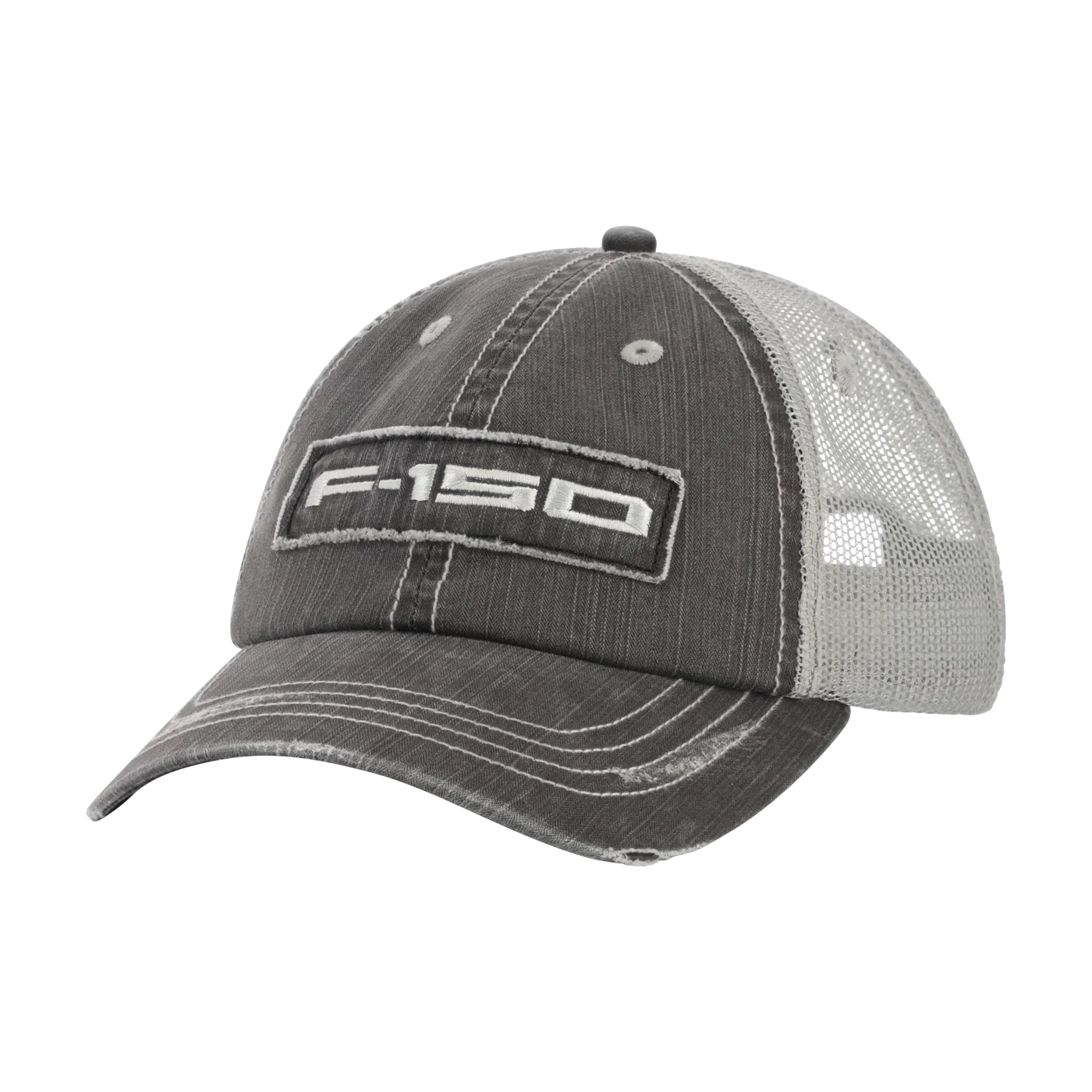 Ford F-150 Gray Denim Snapback Trucker Hat - Image 5