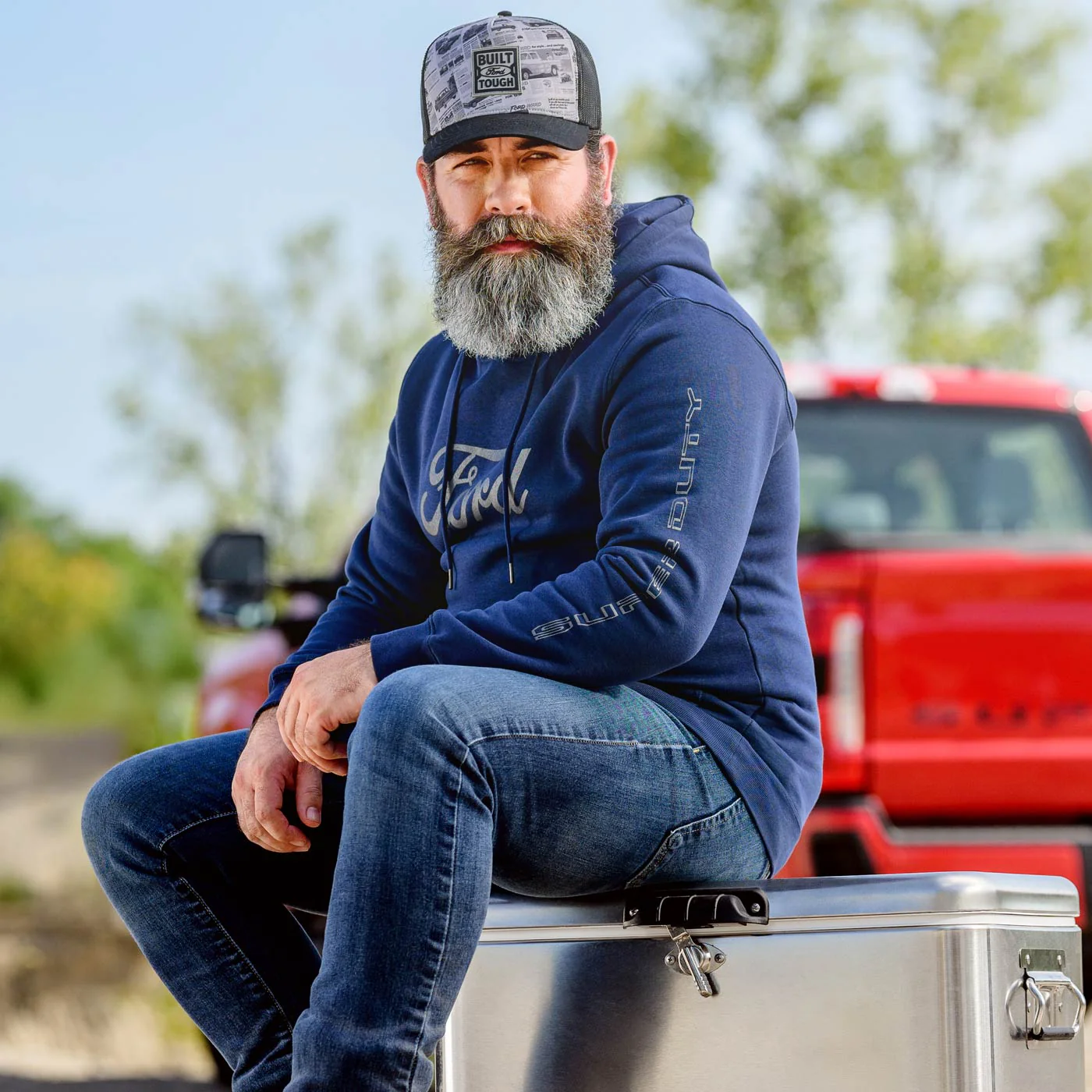 Ford Super Duty Navy Blue Hoodie - Image 2