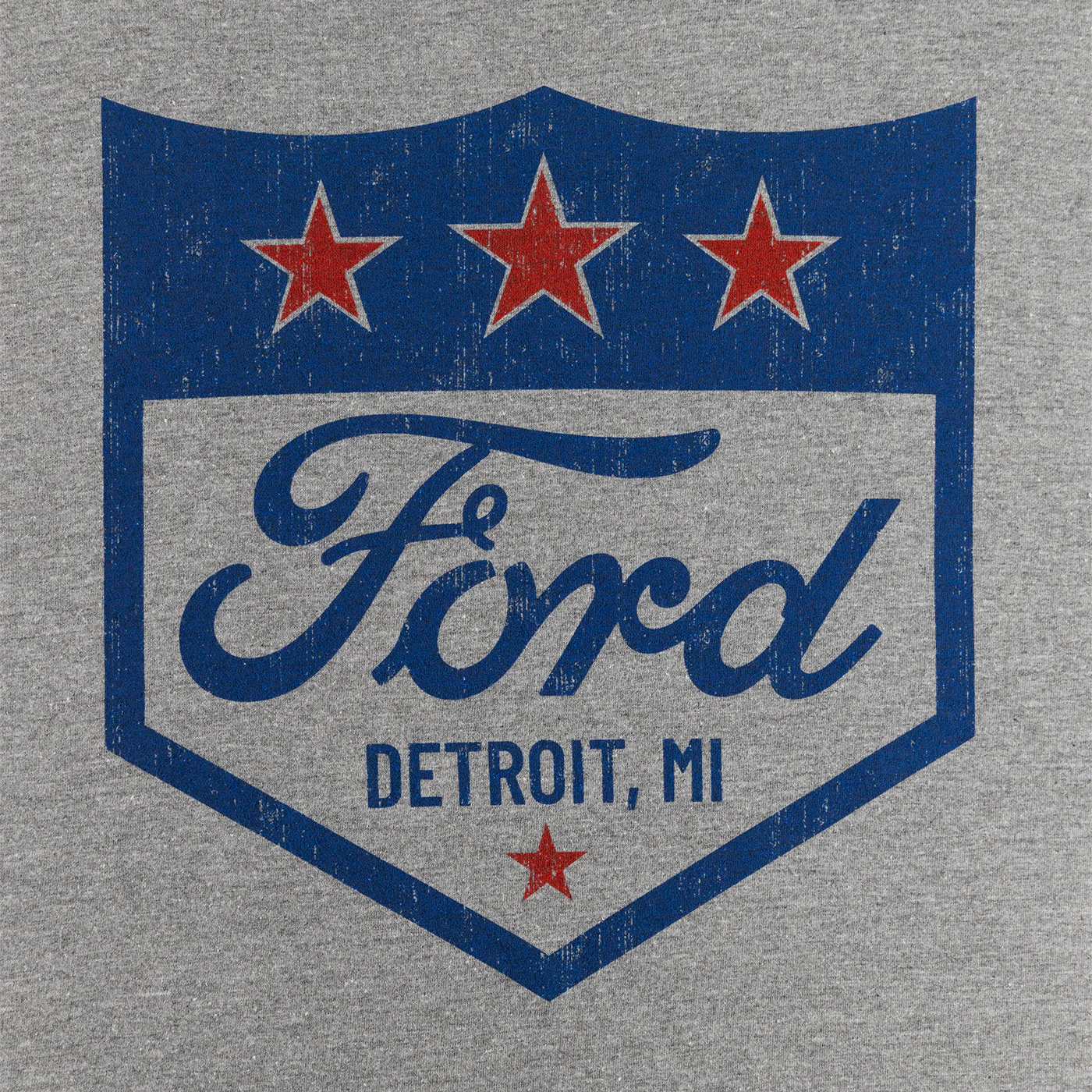 Ford Vintage Logo Detroit Gray Mens T-Shirt - Image 4