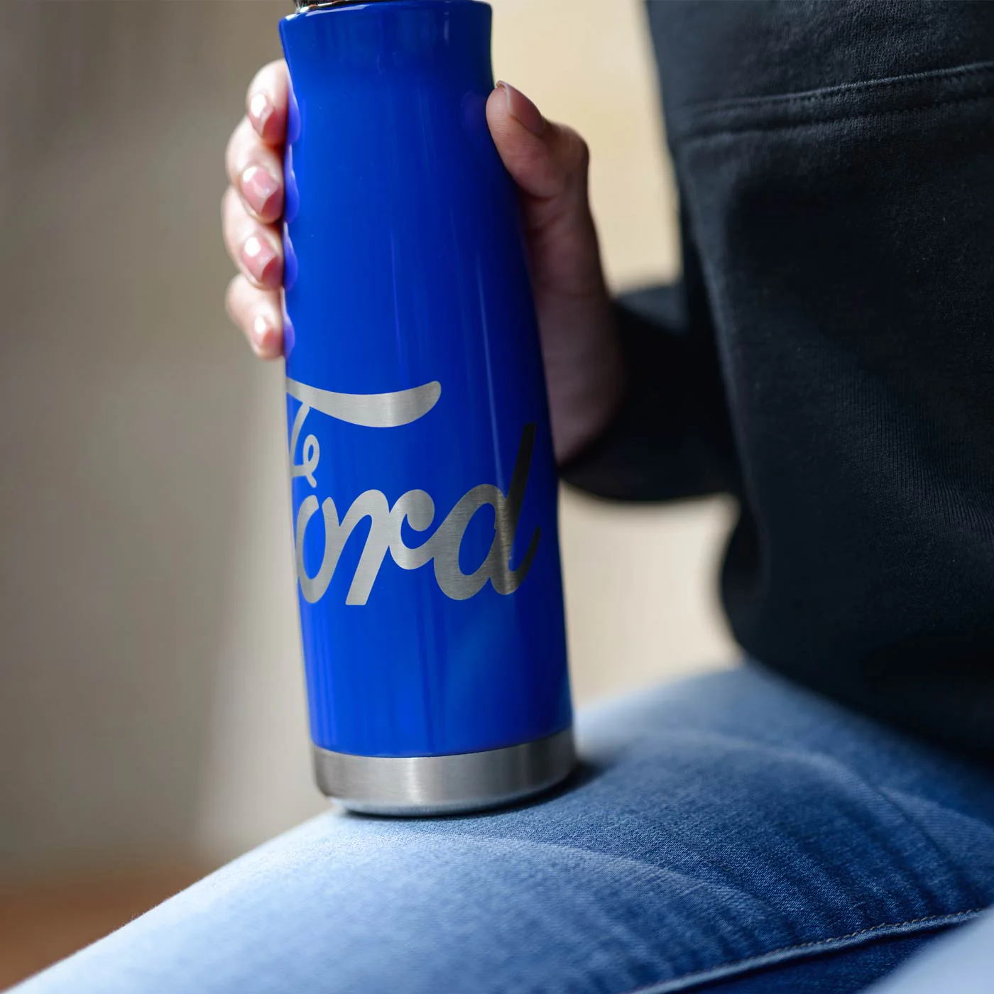 Ford Script 20oz Stainless Steel Water Bottle - Image 2