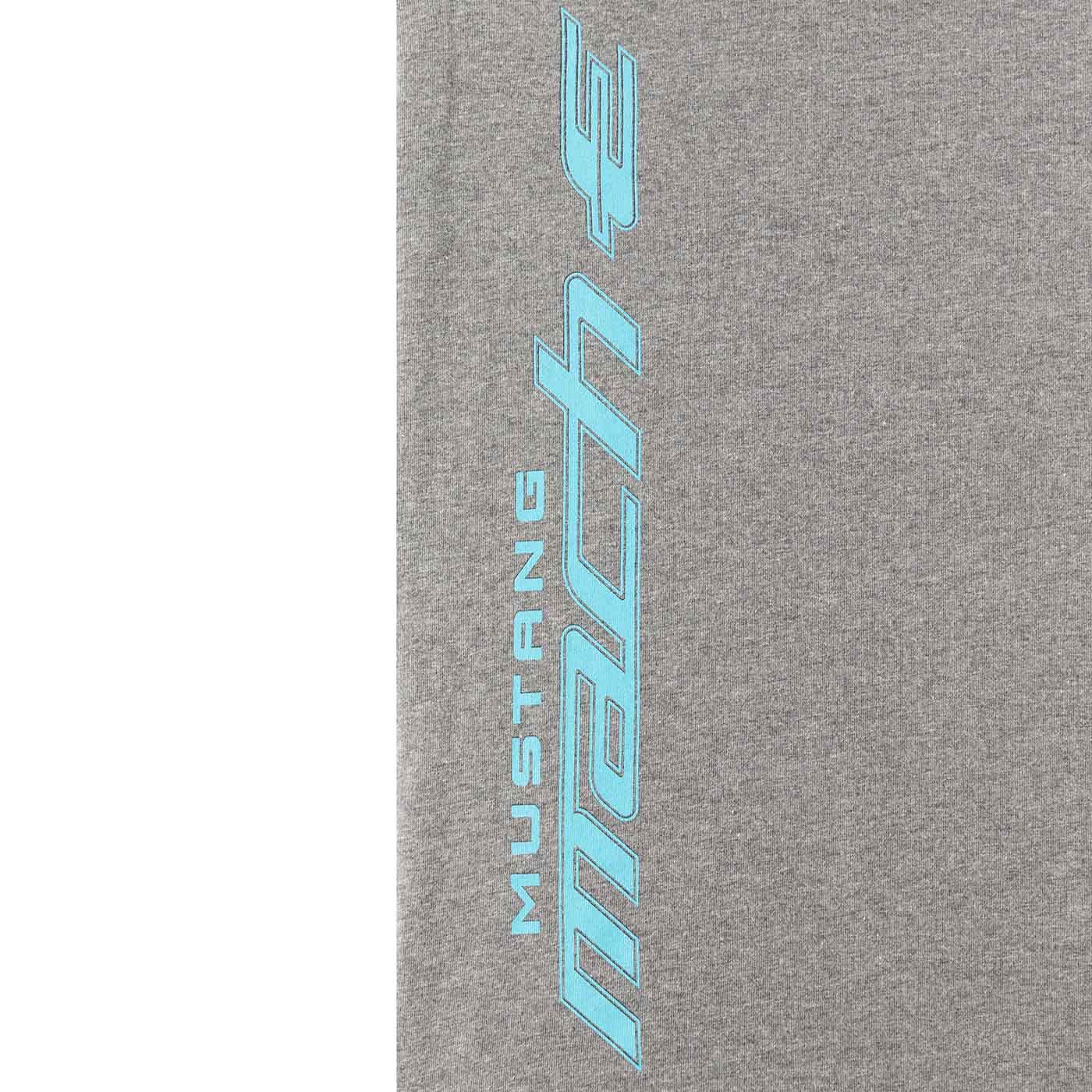 Ford Mustang Mach-E Mens Glow Ink Gray T-Shirt - Image 8